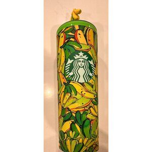 Starbucks + Farm Rio Limited Edition 2025 Banana Cup Tumbler w‎ Straw Cover 24oz